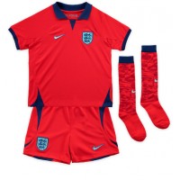 Koszulka piłkarska Anglia John Stones #5 Strój wyjazdowy dla dzieci MŚ 2022 tanio Krótki Rękaw (+ Krótkie spodenki)